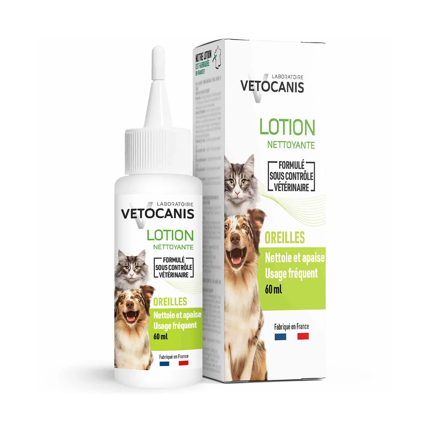 Vetocanis ausų losjonas šunims ir katėms 60 ml