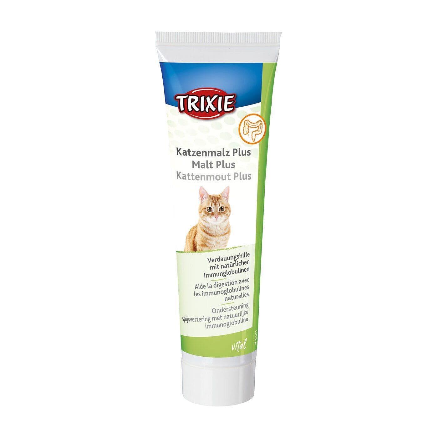 Trixie Malt Plus pasta katėms, gerina virškinimą ir padeda išvengti plaukų gumulėlių susidarymo, 100 g