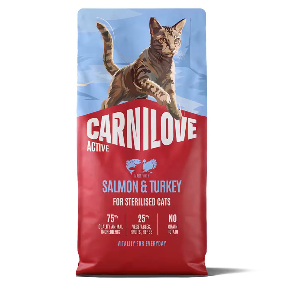 Carnilove Active Adult Salmon & Turkey Sterilised sausas maistas katėms