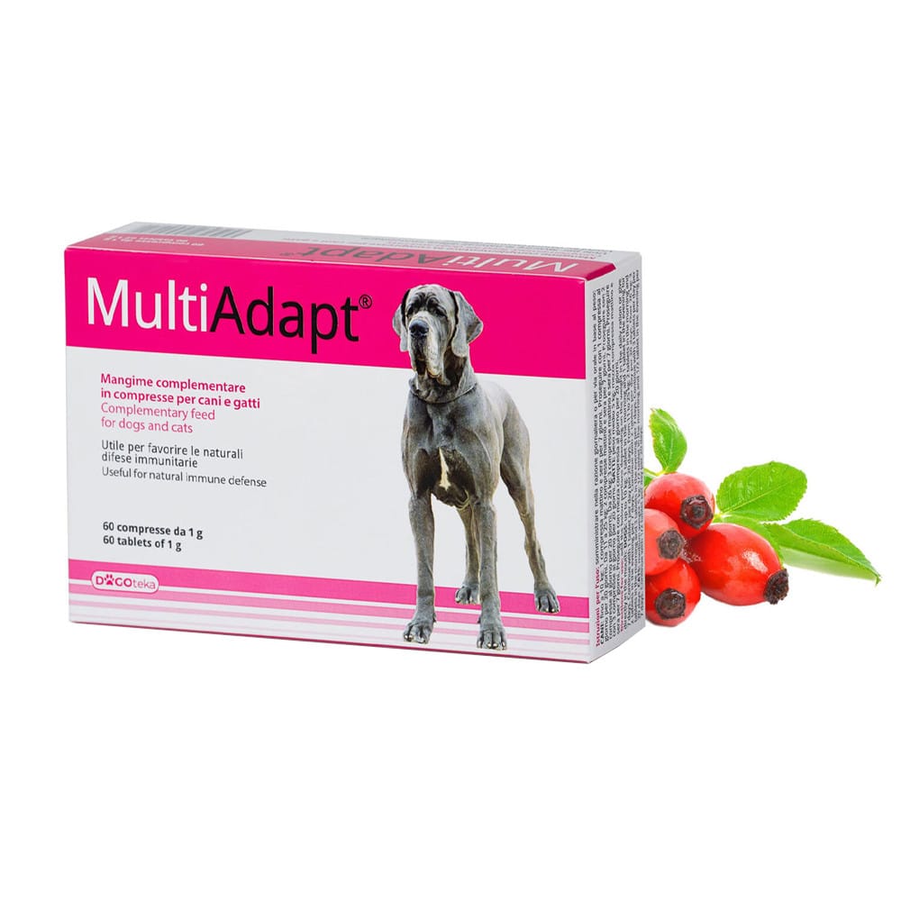 DOGOteka MultiAdapt pašaro papildas imunitetui ir energijai palaikyti, šunims ir katėms, N60
