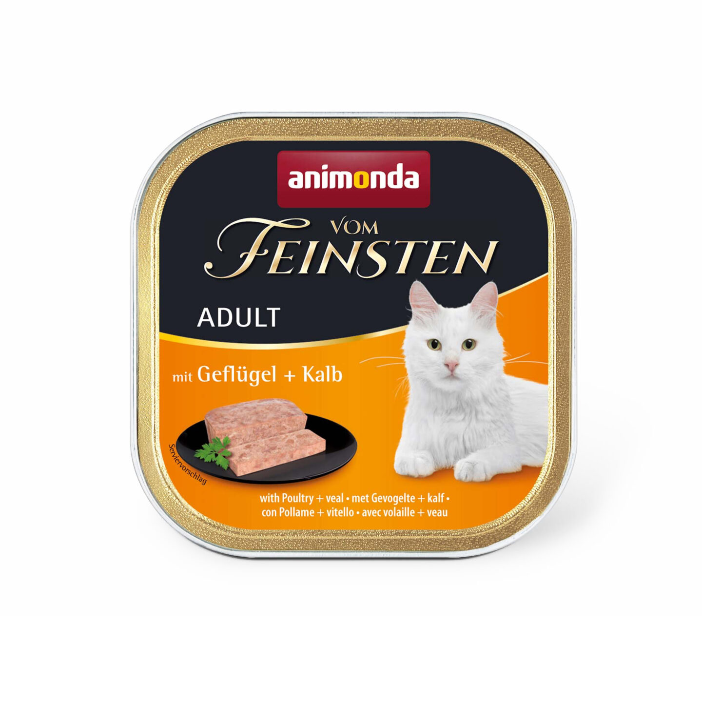 Animonda Vom Feinsten Adult kassikonserv kodulinnu- ja vasikalihaga 100 g