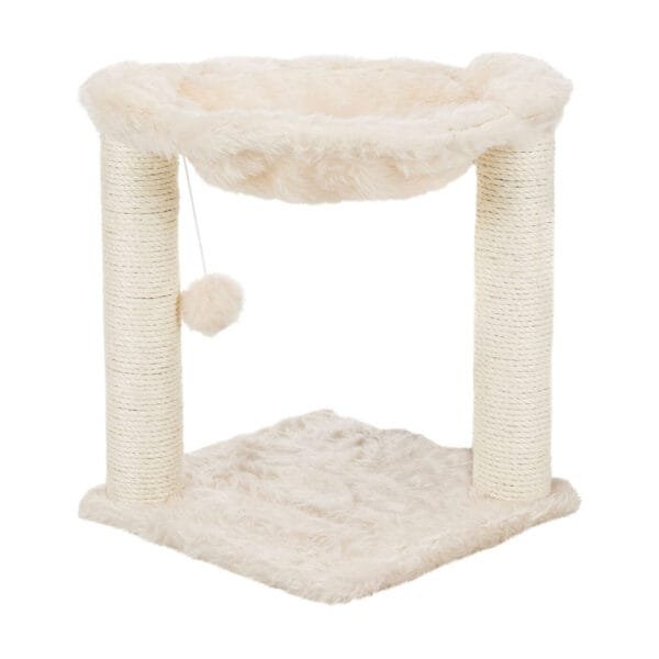 Trixie Baza draskyklė katėms, stulpai su guoliu ir kamuoliuku, kreminės spalvos, 50 cm