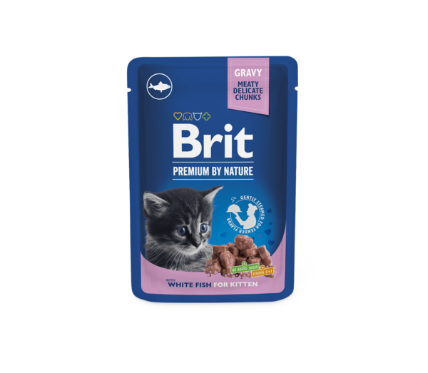 Brit Premium White Fish Kitten konservai kačiukams